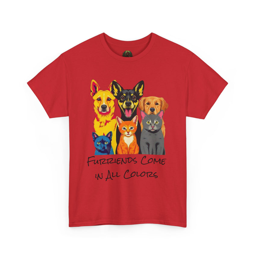 Furriends Come in All Colors Unisex Heavy Cotton Tee
