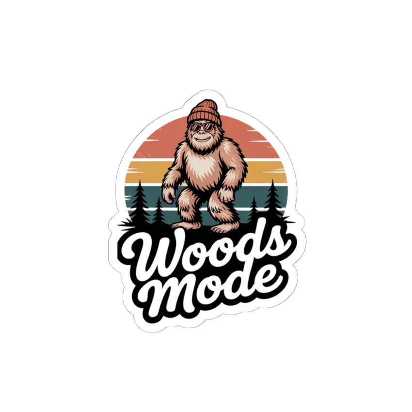 Woods Mode Bigfoot Kiss-Cut Stickers - Perfect for Nature Lovers