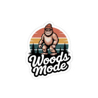 Woods Mode Bigfoot Kiss-Cut Stickers - Perfect for Nature Lovers