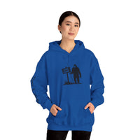 Gone Fishin' Bigfoot Hoodie - Unisex Heavy Blend™ Sweatshirt for Nature Lovers