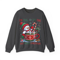 Im fine snowman Christmas sweatshirt
