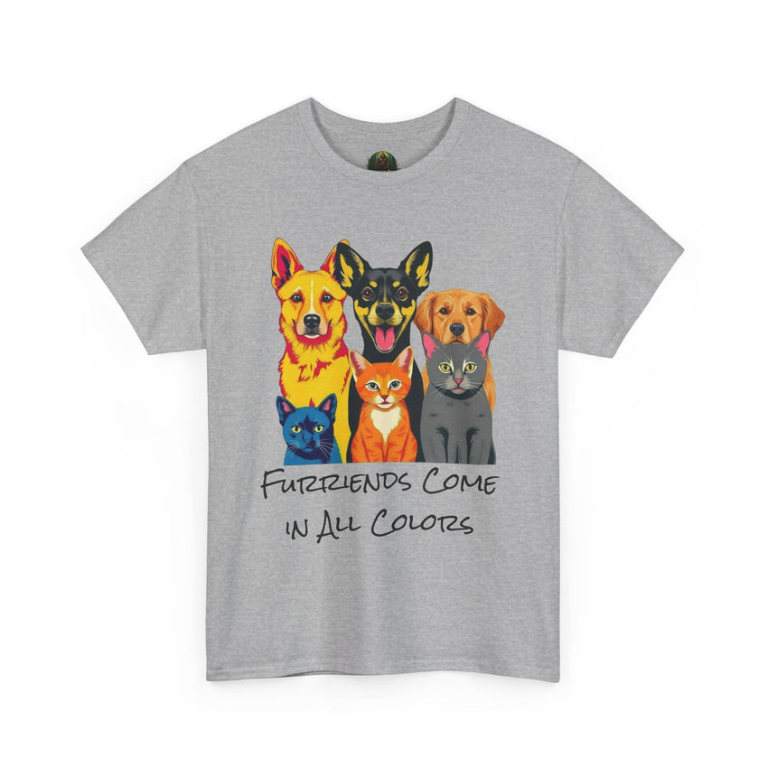 Furriends Come in All Colors Unisex Heavy Cotton Tee