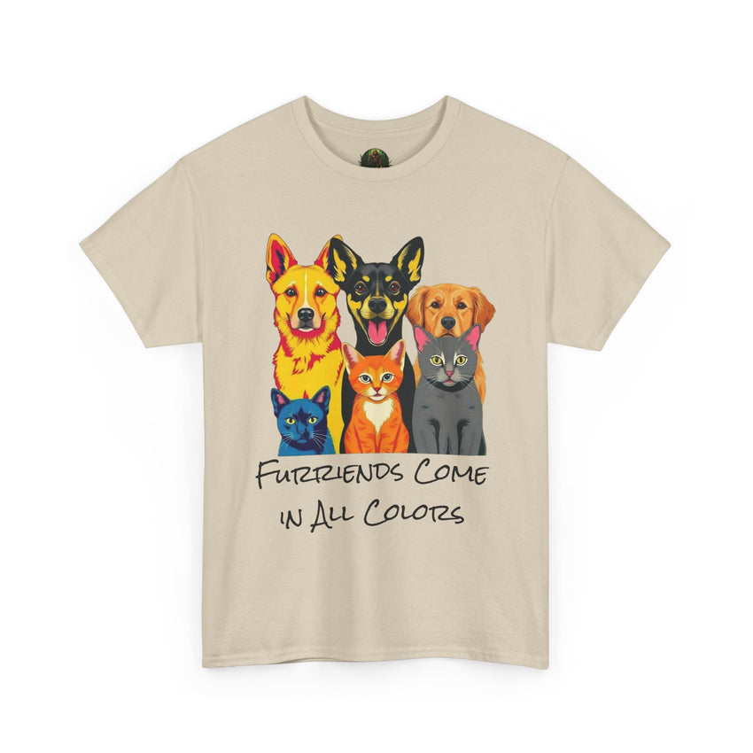 Furriends Come in All Colors Unisex Heavy Cotton Tee