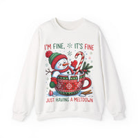 Im fine snowman Christmas sweatshirt