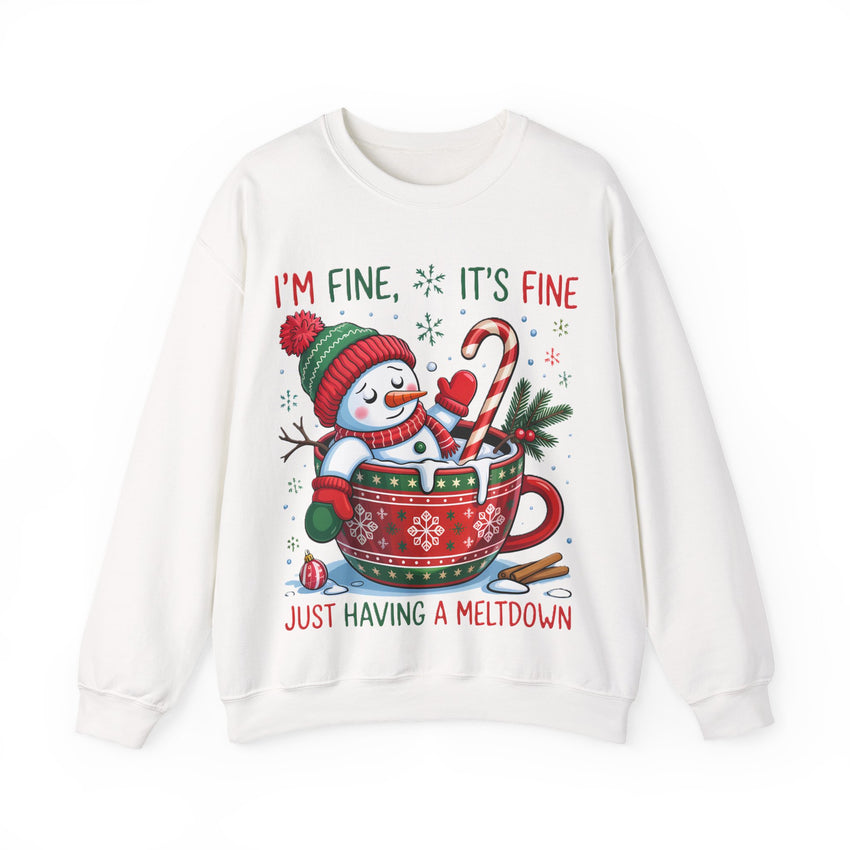 Im fine snowman Christmas sweatshirt