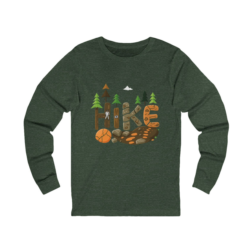 Outdoor Adventure Long Sleeve Tee - 'Hike' Graphic