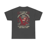 Unisex Heavy Cotton Tee with Empowering Gun Rights graphics