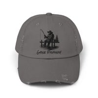 Gone Fishing Distressed Cap - Unisex Fishing Hat for Outdoor Enthusiasts