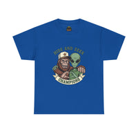 Hide and Seek Champions , Alien and Sasquatch tshirt
