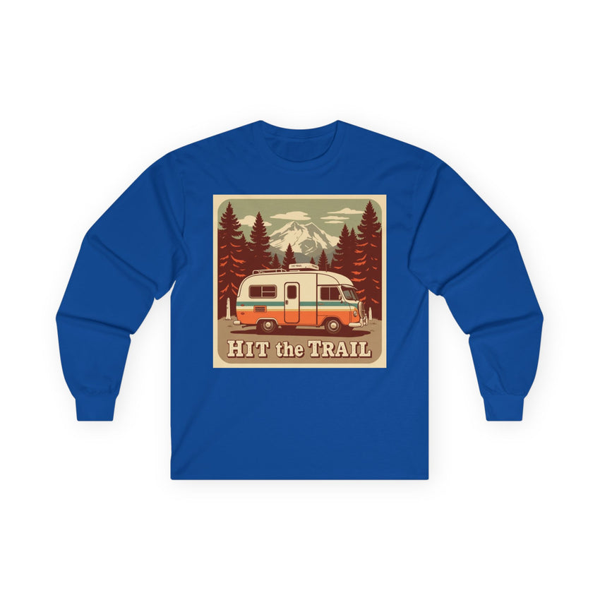 Adventure-Ready Long Sleeve Tee - 'Hit the Trail' Design