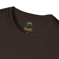 UFO Abduction Sunset T-Shirt | Retro Alien Spaceship Forest Silhouette