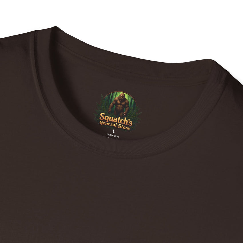 UFO Abduction Sunset T-Shirt | Retro Alien Spaceship Forest Silhouette