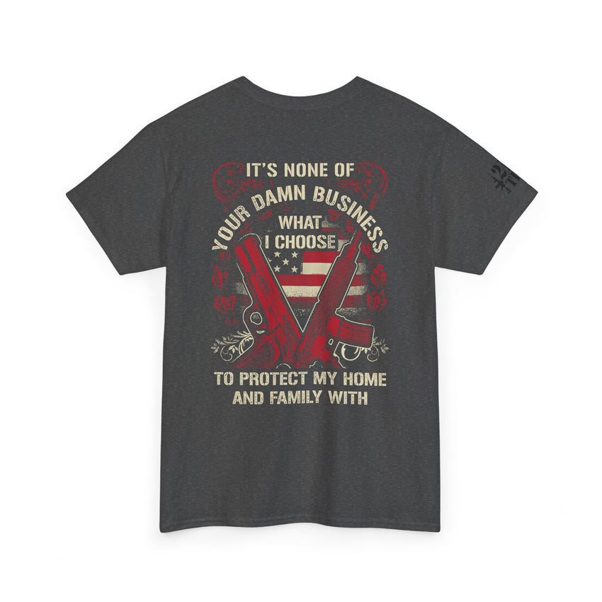 Unisex Heavy Cotton Tee with Empowering Gun Rights graphics