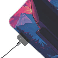 Sasquatch Gamer Scene LED Gaming Mouse Pad | RGB Extended Desk Mat