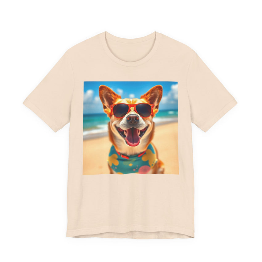 Happy Pup Beach Vibes Unisex Short Sleeve Tee