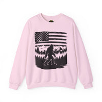 Bigfoot American Flag Crewneck Sweatshirt
