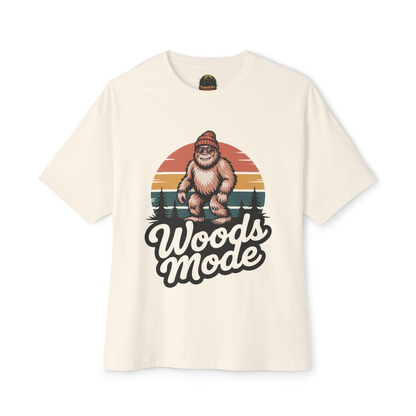 Retro Bigfoot Woods Mode Unisex Oversized Tee