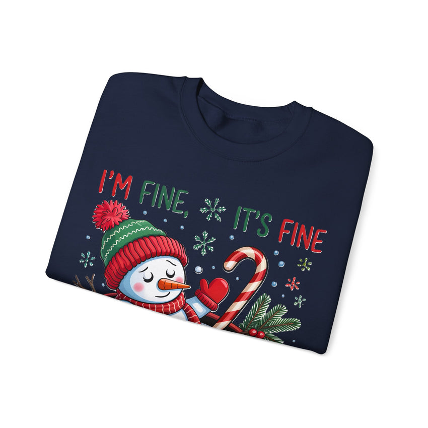 Im fine snowman Christmas sweatshirt