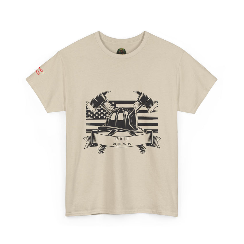 Proud Firefighter Tee, Unisex Heavy Cotton T-Shirt