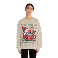 Im fine snowman Christmas sweatshirt