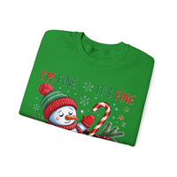 Im fine snowman Christmas sweatshirt