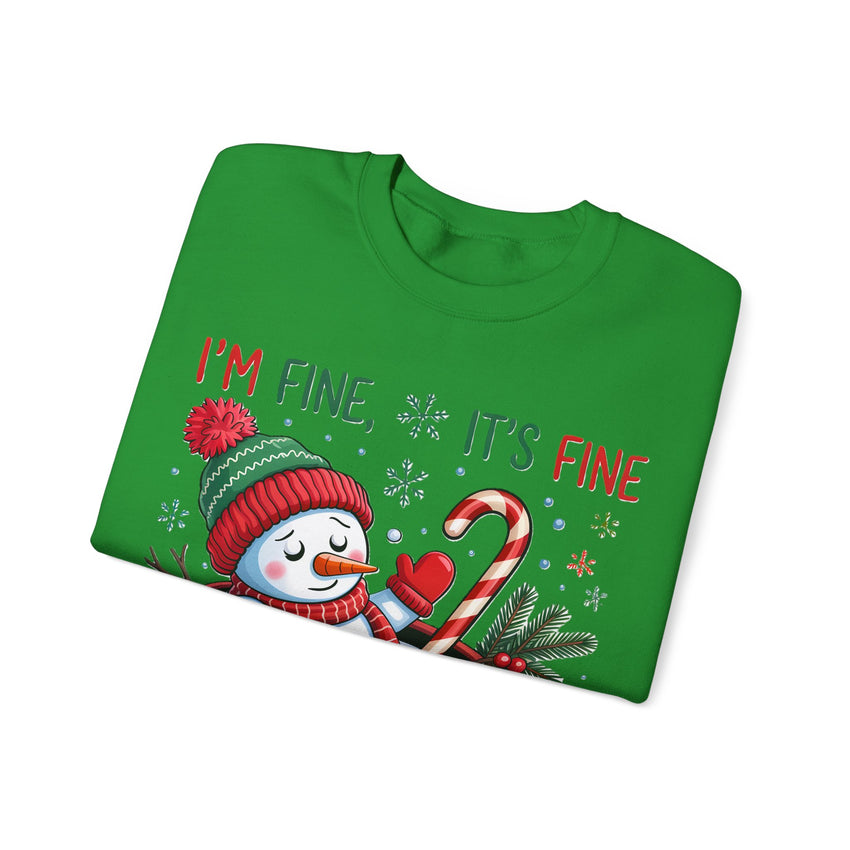 Im fine snowman Christmas sweatshirt