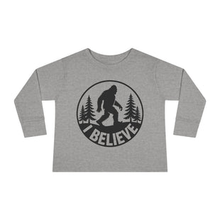 I Believe Bigfoot Toddler Long Sleeve Tee