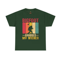Bigfoot grabbed my wiener T-Shirt | Sasquatch hot dog vintage graphic