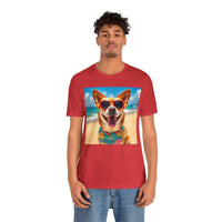 Happy Pup Beach Vibes Unisex Short Sleeve Tee
