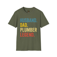 Husband Dad Plumber Legend T-Shirt | Trade Pride Worker Tee