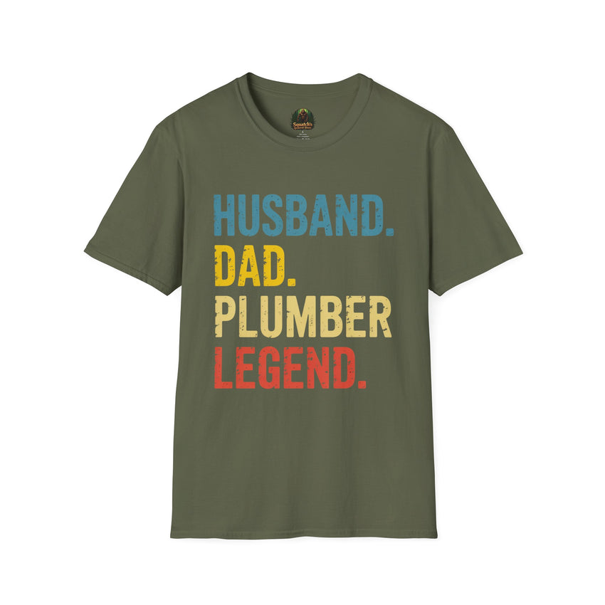 Husband Dad Plumber Legend T-Shirt | Trade Pride Worker Tee