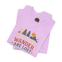 Adventure-Inspiring Short Sleeve Tee, Nature Lovers Shirt, Unisex Casual Tee, Gift for Hikers, Outdoor Enthusiast Apparel