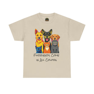 Furriends Come in All Colors Unisex Heavy Cotton Tee