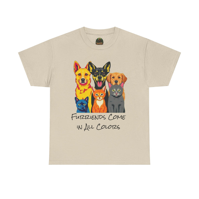 Furriends Come in All Colors Unisex Heavy Cotton Tee