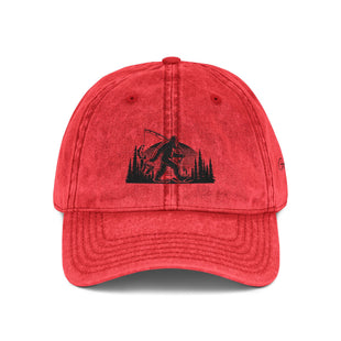 Vintage Embroidered Cap - Red Outdoor Adventure Hat