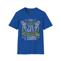 Plumber Wrench Graphic T-Shirt | The Wetter You Get The Faster I Come, Plumbing Tee