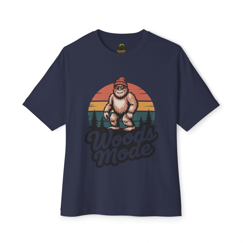 Retro Bigfoot Woods Mode Unisex Oversized Tee