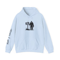 Gone Fishin' Bigfoot Hoodie - Unisex Heavy Blend™ Sweatshirt for Nature Lovers