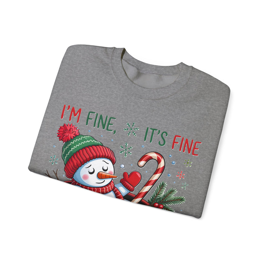 Im fine snowman Christmas sweatshirt