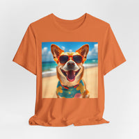 Happy Pup Beach Vibes Unisex Short Sleeve Tee