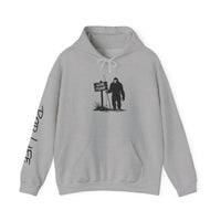 Gone Fishin' Bigfoot Hoodie - Unisex Heavy Blend™ Sweatshirt for Nature Lovers