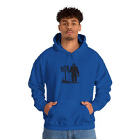 Gone Fishin' Bigfoot Hoodie - Unisex Heavy Blend™ Sweatshirt for Nature Lovers