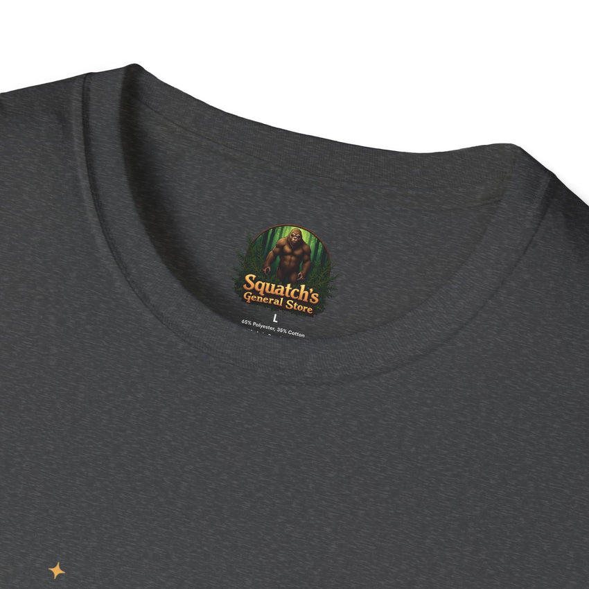 Bigfoot Abduction T-Shirt | UFO Sasquatch Forest Alien Beam