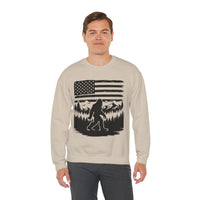 Bigfoot American Flag Crewneck Sweatshirt