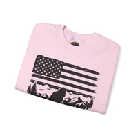 Bigfoot American Flag Crewneck Sweatshirt