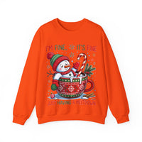 Im fine snowman Christmas sweatshirt