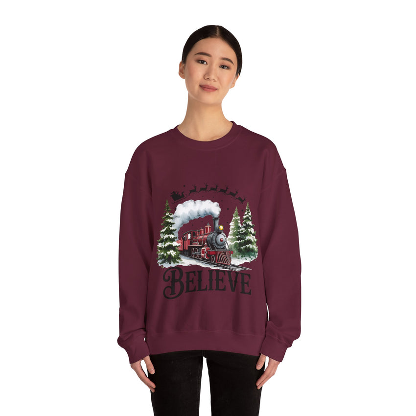 Believe in Santa train sweatshirt , Do you believe?