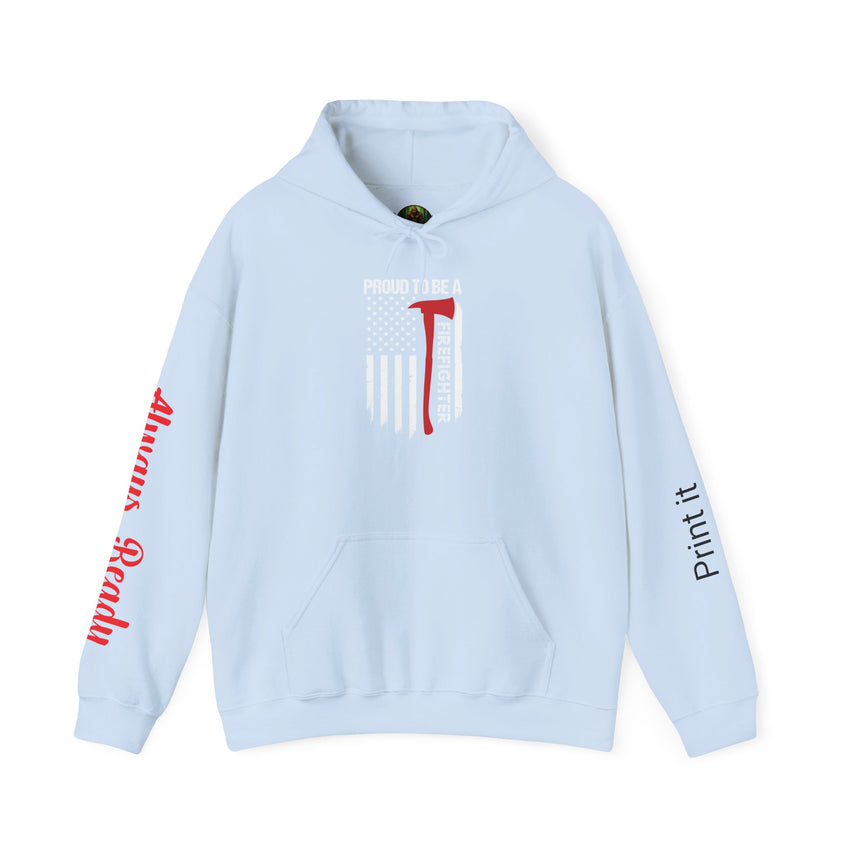 Proud Firefighter Hooded Sweatshirt  Unisex Heavy Blend