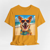 Happy Pup Beach Vibes Unisex Short Sleeve Tee