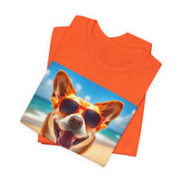 Happy Pup Beach Vibes Unisex Short Sleeve Tee